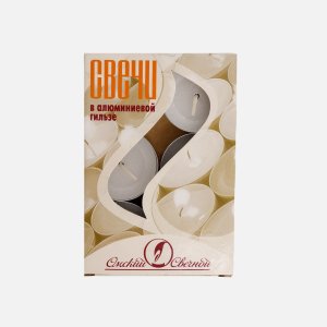 Свеча чайная парафин 12г 6шт 