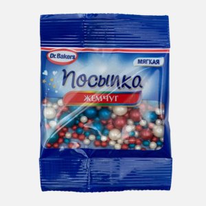 Посыпка ДрБейкерс Жемчуг цветной мягкая 10г