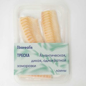 Треска Бореалис атлантическая филе спинка без кожи без костей с/м в/у 400г