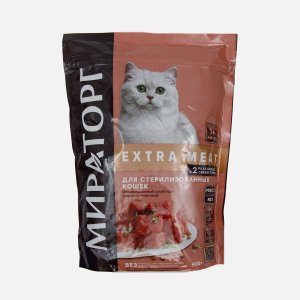 Корм Мираторг Экстра Мит д/стерил кошек от 1года c телятиной 400г