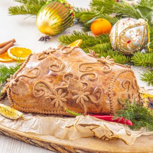 Свинина в ржаном тесте из Русской печи вес