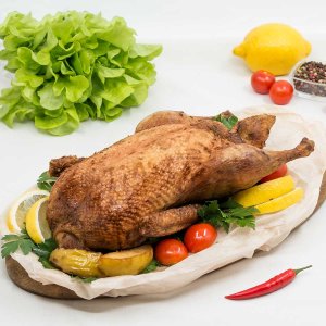 Утка запеченная с яблоками вес