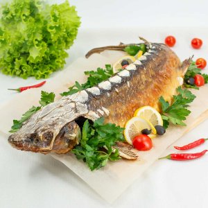 Рыба из Русской печи запеченная из осетра вес