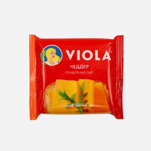 Сыр Виола плавл Чеддер слайсы 45% пл/уп 140г