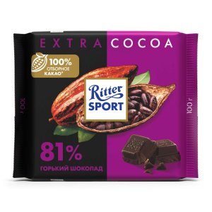 Шоколад Риттер Спорт Горький 81% 100г
