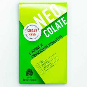 Шоколад Сибирский кедр без сахара с коноплей/киви 30г