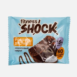 Печенье ФитнесШок протеиновое Брауни Кокосовый пирог глазиров 50г