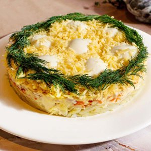 Салат Сугробы c курицей вес