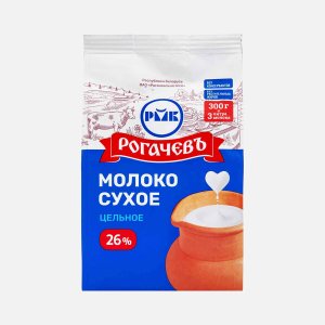 Молоко сухое Рогачевъ цельное Экстра 26% пл/уп 300г