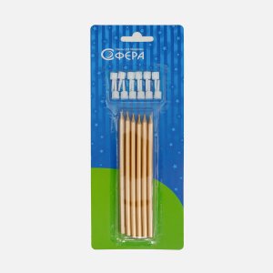 Свечи д/торта Сфера с подставками 12,5см 12шт парафин