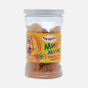 Мармелад Три кота Миу микс жевательный со вкусом фруктов/ягод 100г