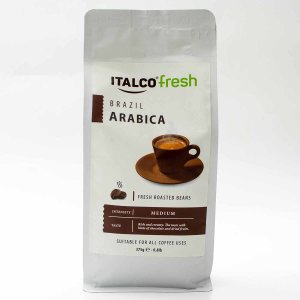 Кофе Италко Фреш Арабика Бразилия в зернах в/у 375г