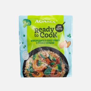 Морепродукты Агама с рисом/овощами в соусе терияки с/м 320г