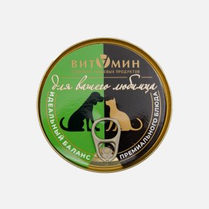 Корм Витамин для собак Баранина с оленьей печенью ж/б 325г
