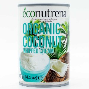 Сливки кокосовые Эконутрена взбитые органические 30% ж/б 400мл