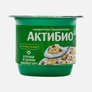 Биойогурт АктиБио Отруби и Злаки обогащенный 2.9% пл/ст 130г