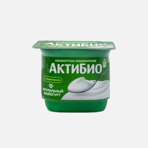 Биойогурт АктиБио натуральный обогащенный 3.5% пл/ст 130г