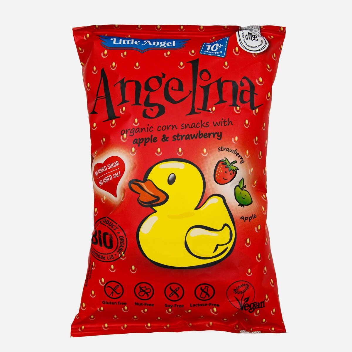 Снек Литтл Энжел Анжелина кукурузный вкус яблоко/клубника 30г Снек Литтл Энжел Анжелина кукурузный вкус яблоко/клубника 30г