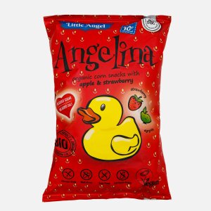 Снек Литтл Энжел Анжелина кукурузный вкус яблоко/клубника 30г