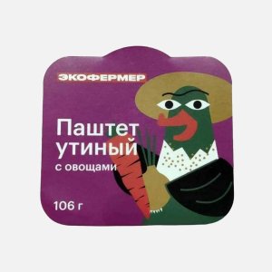 Паштет Экофермер утиный с овощами 106г