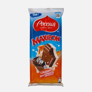 Шоколад Россия Щедрая душа Максибон сэндвич карамель/мороженое 198г