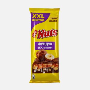 Шоколад Натс молочный с фундуком со вкусом брауни 180г