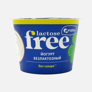 Йогурт Виола безлактозный без сахара 3.4% пл/ст 180г