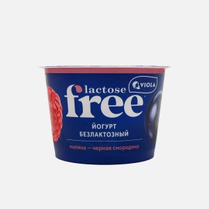 Йогурт Виола безлактозный Малина-Черная смородина 2.7% 180г