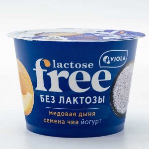 Йогурт Виола безлактозный Медовая дыня-Семена чиа 2.7% 180г
