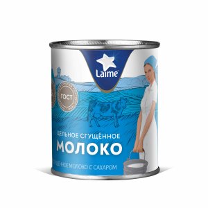 Молоко сгущеное Лайме цельное с сахаром 8.5% ж/б/ключ 360г
