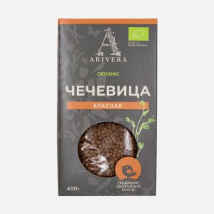 Крупа Аривера Чечевица красная к/к 400г