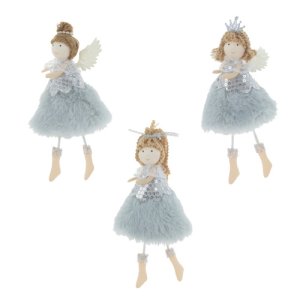 Украшение елочное Ангел подвес L9 W4 H17см полимер 764129