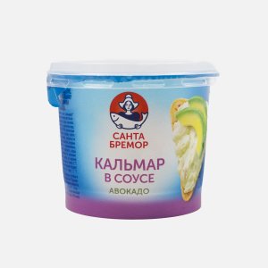 Паста Санта Бремор Кальмар рубленый в сливоч соусе с авокадо пл/ст 150г