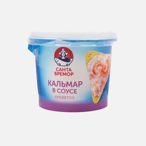 Паста Санта Бремор Кальмар рубленый в сливоч соусе с креветкой 150г