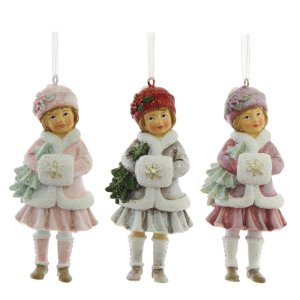 Украшение елочное Девочка L5 W3,5 H11см полимер 752699