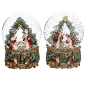 Фигурка Рождество в стек шаре D 10см L10 W10 H12,5см полимер 7815