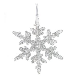Украшение елочное Снежинка L12 W0,4 H14см полимер 754266