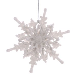 Украшение елочное Снежинка L12 W5 H12см полимер 754278
