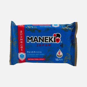 Салфетки Манеки влажные очищ с антибак эф аромат морс свеж 15шт