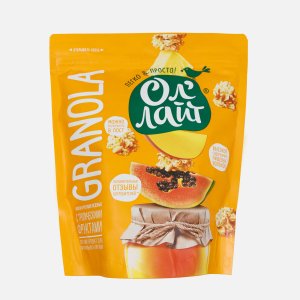 Гранола Ол'Лайт медовая с тропическими фруктами 280г