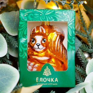 Украшение елочное Белка 11,5см стекло С1714