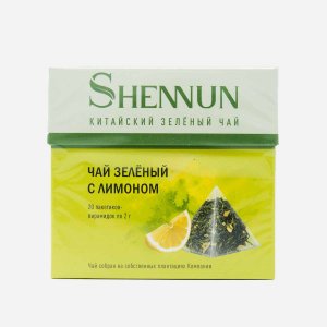 Чай Шеннун зеленый с лимоном 20пак*2г 40г