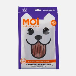 Лакомство д/собак Мой Колбаски из мяса говядины пл/пак 85г
