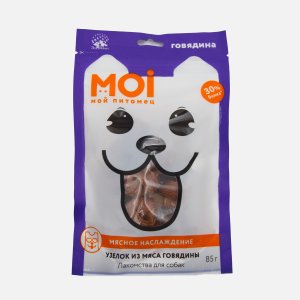 Лакомство д/собак Мой Узелок из мяса говядины пл/пак 85г