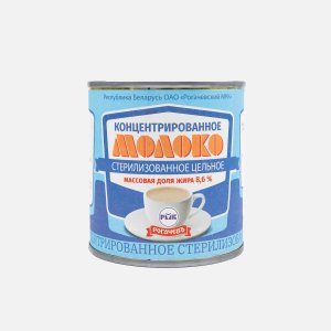 Молоко Рогачевъ концентрированное цельное стерилиз 8.6% ж/б 300г