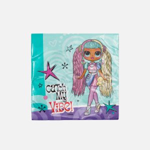 Салфетки Лол бум 33*33см 3сл OMG 20шт 292203