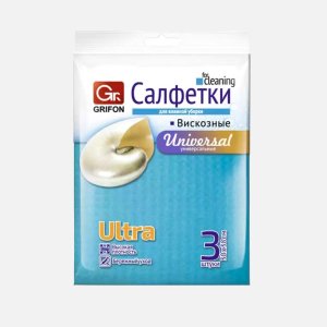 Салфетки Грифон д/кухни вискоза 30х38см 3шт 910-007