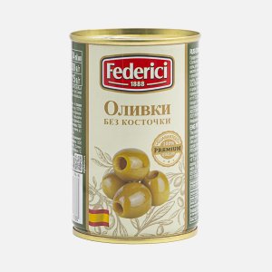 Оливки Федеричи б/к ж/б/кл 300г
