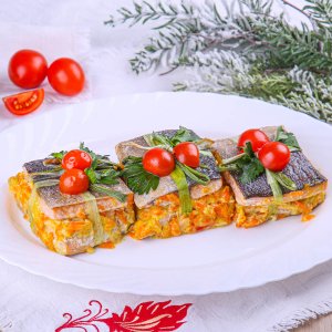 Рыба красная запеченная По-боярски вес