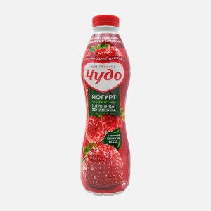 Йогурт Чудо Клубника-Земляника питьевой 1.9% пл/б 680г
